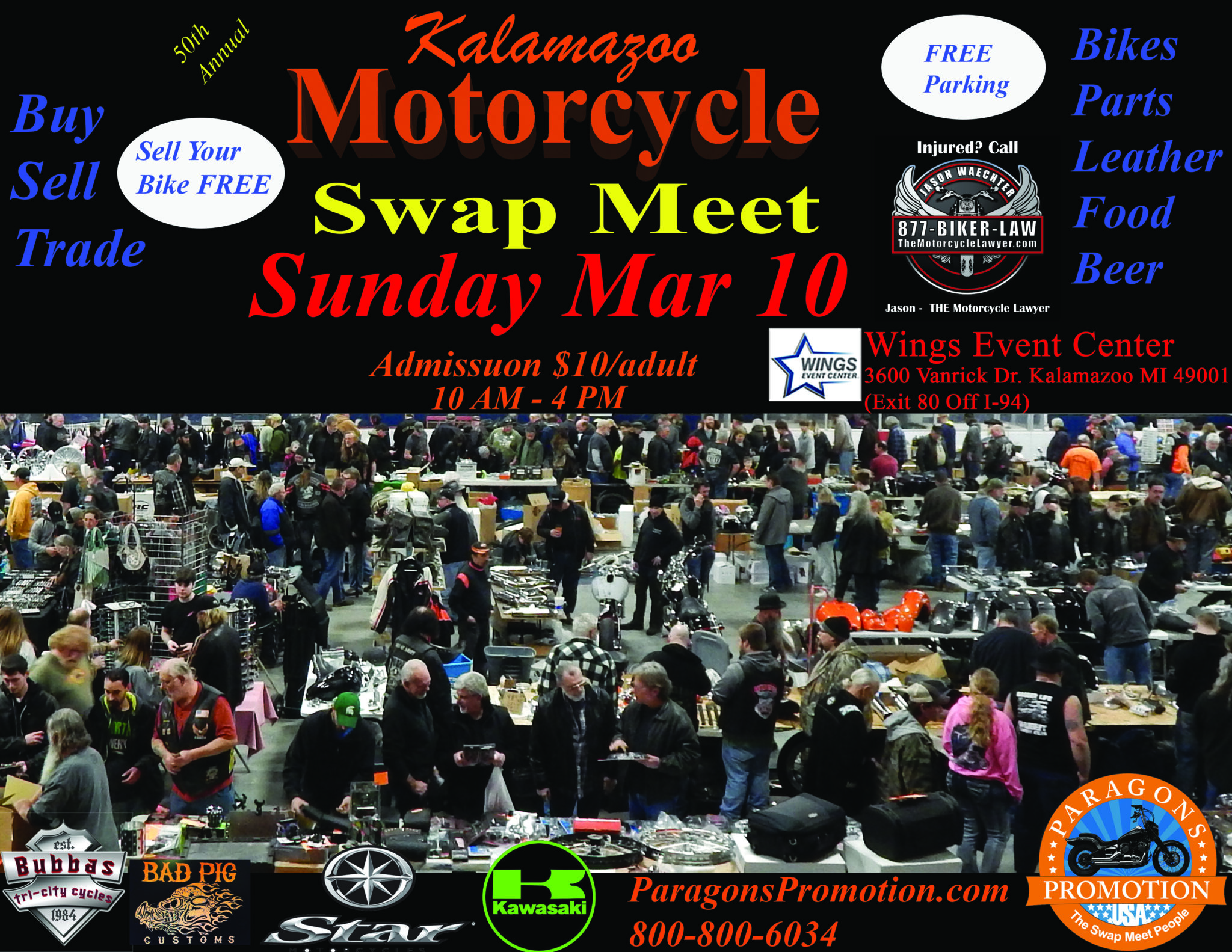 Kalamazoo Motorcycle Swap Meet 51st Annual Sunday March 10, 2024 The